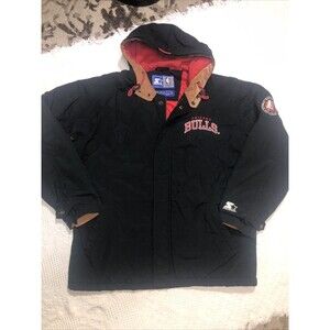 Vintage 90’s Chicago Bulls Starter Pullover Embroidered Jacket Men’s Size Medium